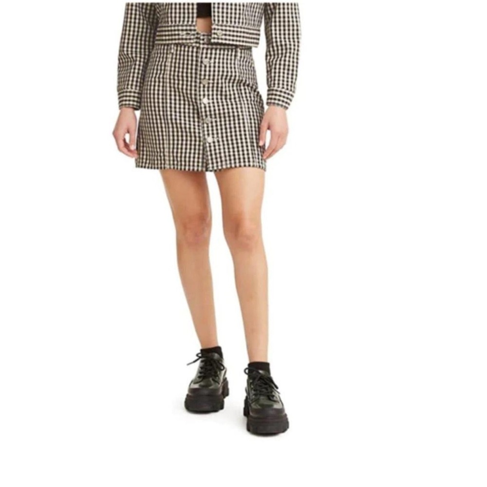 LEVIS Black Checkered Skirt
